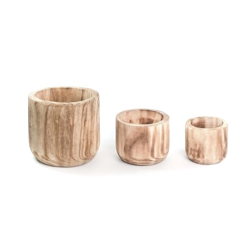 8.25'' Wood Cylinder Planter