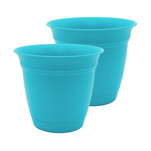 Eclipse Round Planter Pot (Teal / 16" (Pack of 2))