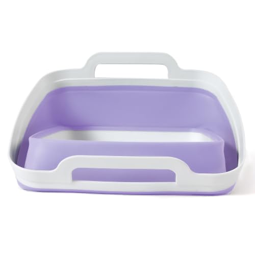 Collapsible Dish Basin with Drain Plug (Purple)