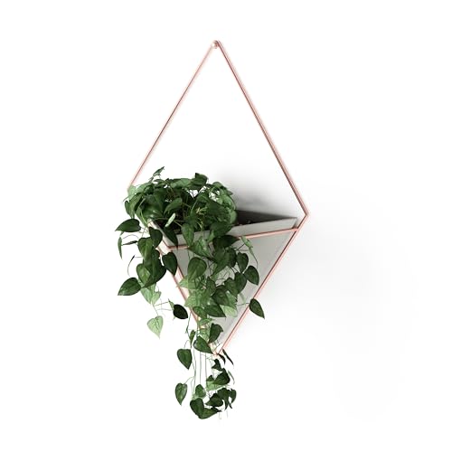 Trigg Hanging Planter Vase Wall Decor (Grey/Copper / Large)