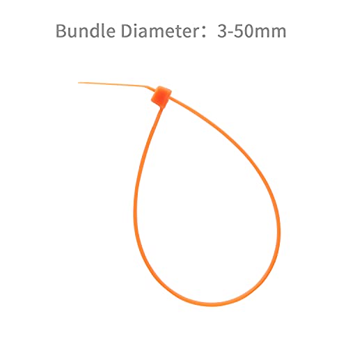 8 Inch Cable Zip Ties (8 inch (40 lbs, 500 pcs) / Orange)