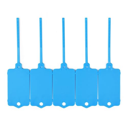 10000 Blank Plastic Tags for Labeling Reusable Hanging Tags Ties Key Tags Storage Tags Waterproof Plastic Mark Label Writable Hang Sign (Blue / 10000 PCS)