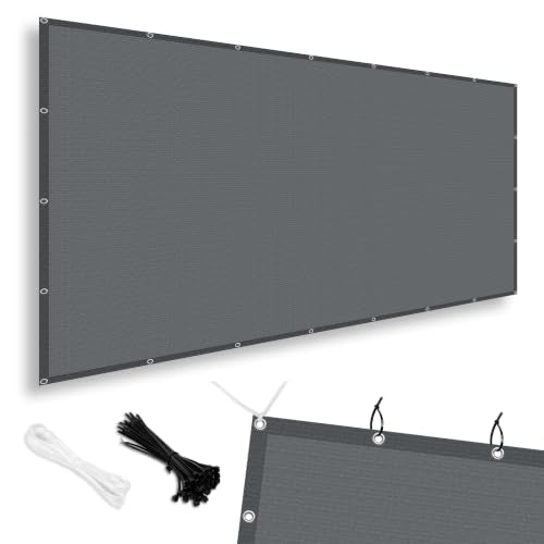 Shade Cloth 19x22 FT Sun Shade (19' x 22' custom size / Dark Grey)