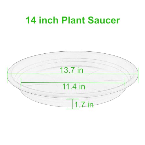 2 Pack of 14 inch Plant Saucer (14" (2 pack) / Blue)