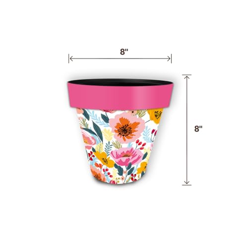 Spring Planter 8.5" x 8.5" x 8.5" Vibrant Blooms Small for Spring Planter (Vibrant Blooms / Small)