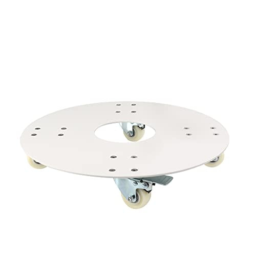 Plant Stand with Wheels (white 14 inch round)