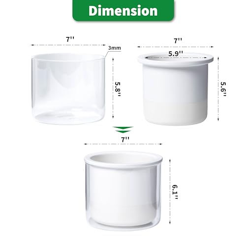 6 Inch Self Watering Planter (6" (1 Pack) / White)