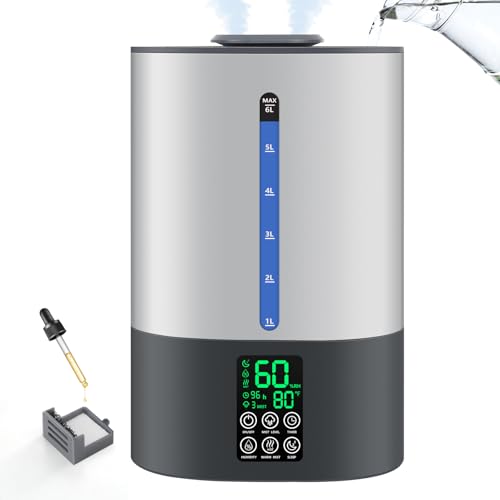 6L Warm & Cool Mist Humidifiers for Bedroom (6l / B-Grey)