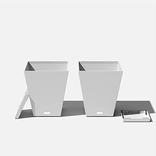 Nobleton Indoor (White / 18 inch - 2 Pack with saucers)