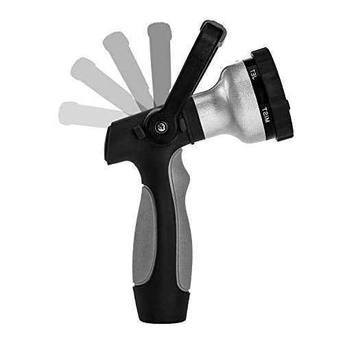 Garden Hose Nozzle with Quick Connect Set (Black Grey-Set)