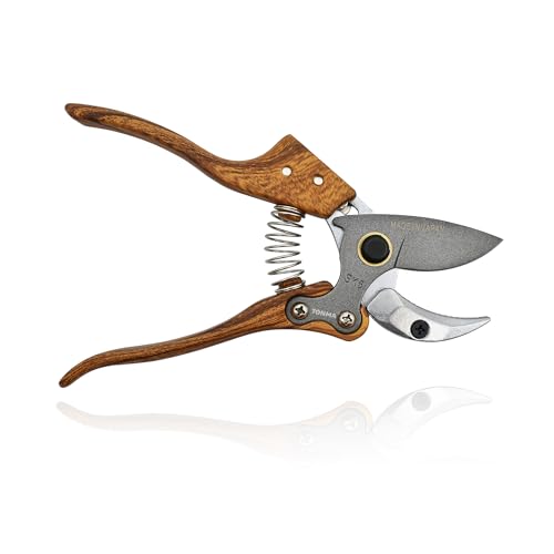 TONMA 8" Anvil Pruning Shears (Anvil Garden Shears (Wood Grain))