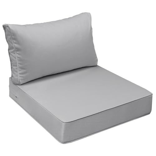 Outdoor Chair Cushions (Gray / 24"x24"x5" / 24"x13.5")