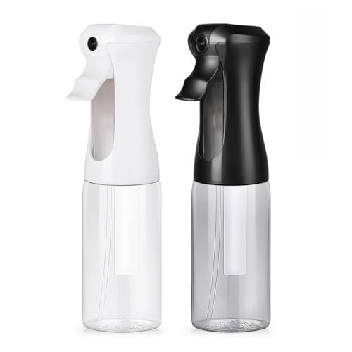 200ml Continuous Mist Spray Bottle for Hair Plants and Skin Care (Variety Pack of 2)