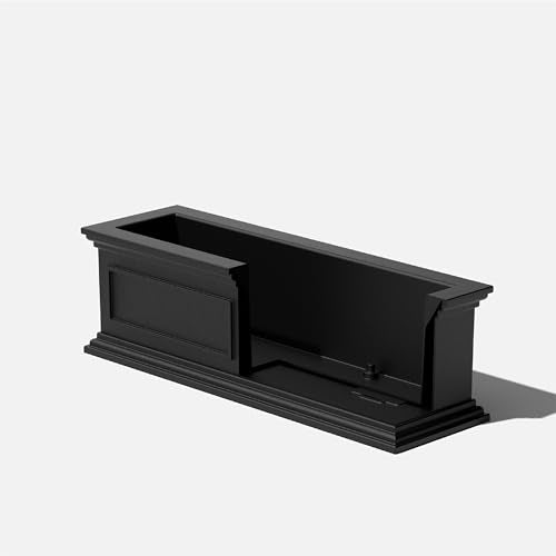 Brixton Series Window Box Planter (Black / 11"H x 11"W x 36"L)