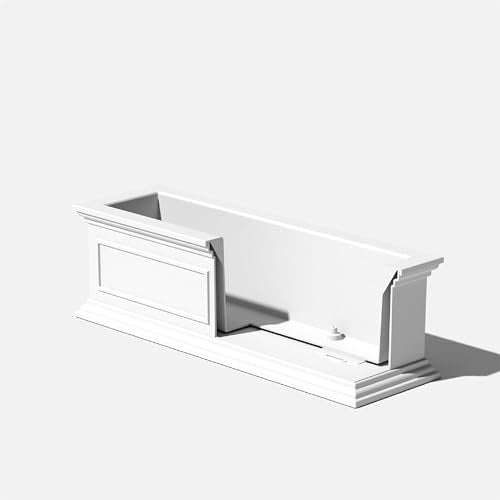 Brixton Series Window Box Planter (White / 11"H x 11"W x 36"L)
