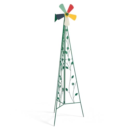 6FT Windmill for Yard Garden Decoration (Green)