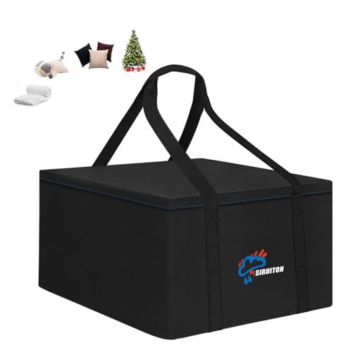 32in Outdoor Cushion Storage Bag (Black / 31.9x31.9x24in)