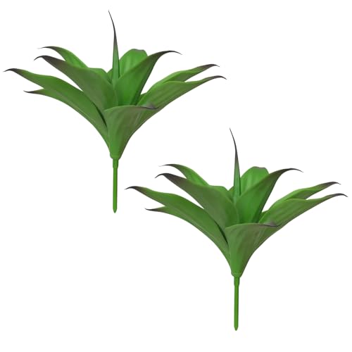 13.8 Inch Artificial Agave Plants (Green*2 / 14 Inches)