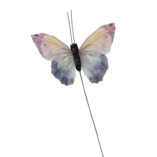 Artificial Feather Simulation Butterfly Party Decoration Set (H Wire)
