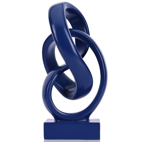Modern Abstract Knot Sculpture (Blue)