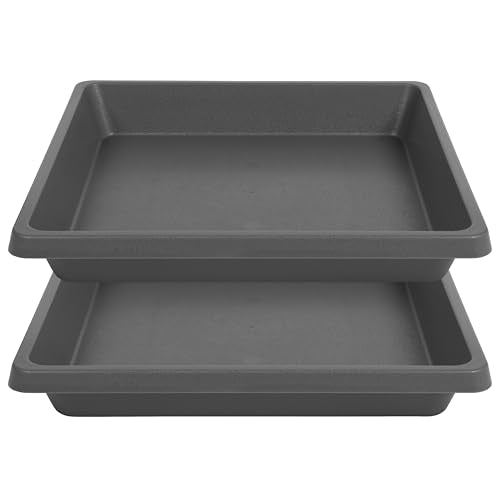 16 Inch Square Plant Saucer 2 Pack (16"(2Pack) / Gray)