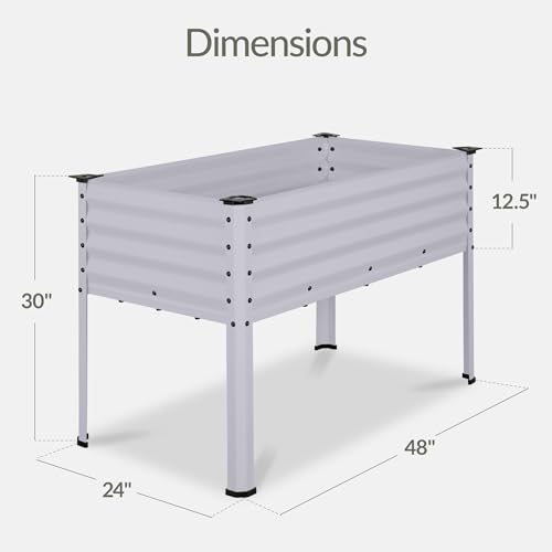 48x24x30in Galvanized Raised Garden Bed