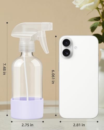 Glass Spray Bottles 8 oz (Blue&Purple / 2 Pack)