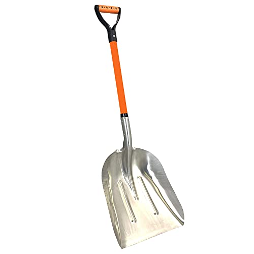 Ashman Aluminium 48 inch Snow Shovel with Large Head and Durable Handle (Scoop Shovel / 6 Pack)