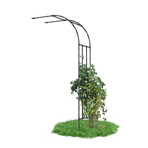 Half Garden Arch Trellis (Half Arch / 23.6 inch Length - Black)