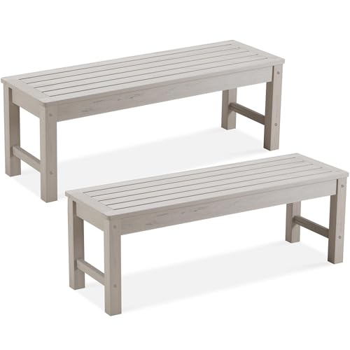 47" Backless Outdoor Bench for 2