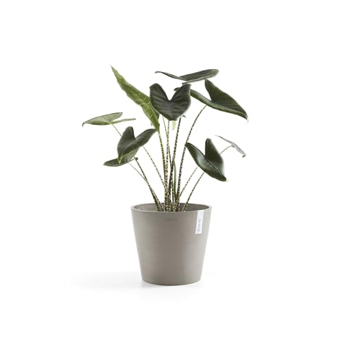 Amsterdam Round Flower Planter (Taupe / 12 Inches)