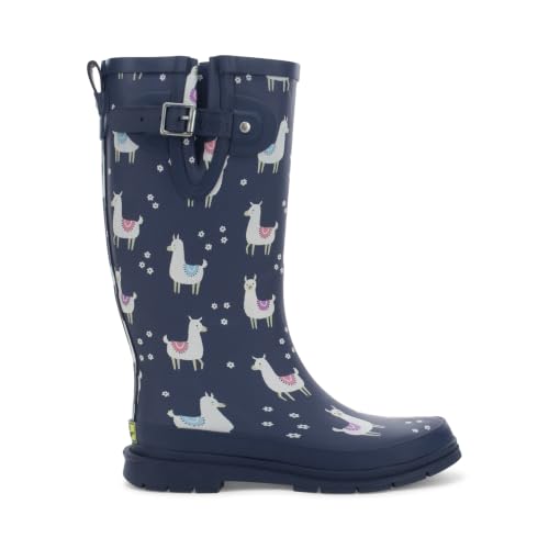Women's Tall Waterproof Rain Boot (7 / Llama-rama)