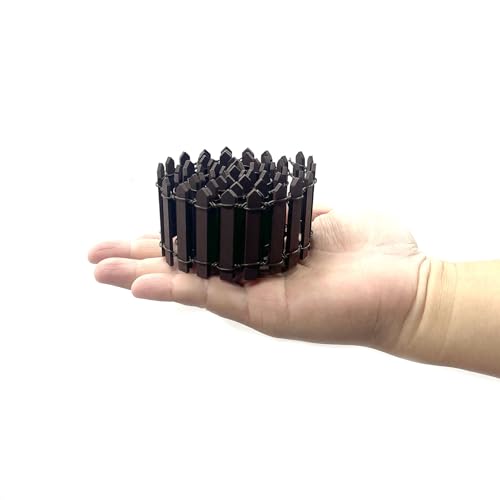 35 Inches Mini Fairy Garden Fence DIY Small Wood Decorative Picket Fence Micro Landscape Miniature Ornaments for Dollhouse