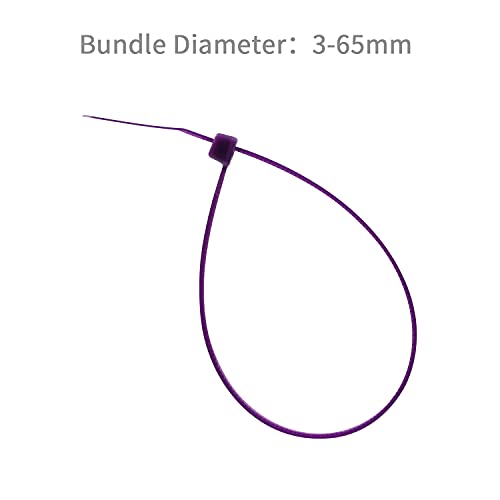 10 Inch Cable Zip Ties (Purple / 10 inch (40 lbs, 500 pcs))