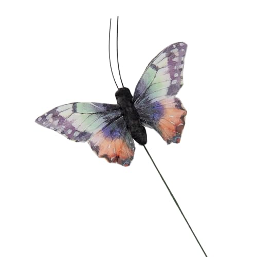 Artificial Feather Simulation Butterfly Party Decoration Set (H Wire)