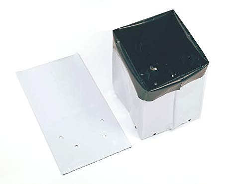 Grow Bag 7 Gallon Square Nursery Container Made of Black White Poly Films (7 Gallon-Pack of 25)