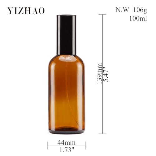 Amber Glass Spray Bottles 4oz (100ml-9 / Amber)