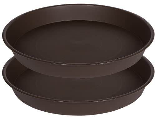 2 Pack of 16 17 inch Plant Saucer (17" (2 pack) / Dark Brown)