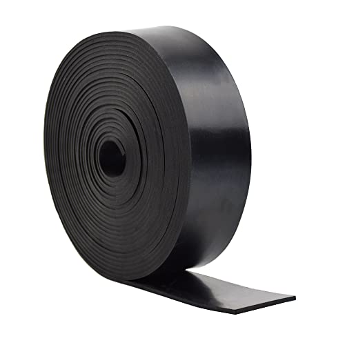 Solid Rubber Strips Neoprene Rubber Weather Stripping for Garage Door Seals Under Bottom (2" X 25' / .126" thick(No Adhesive）)