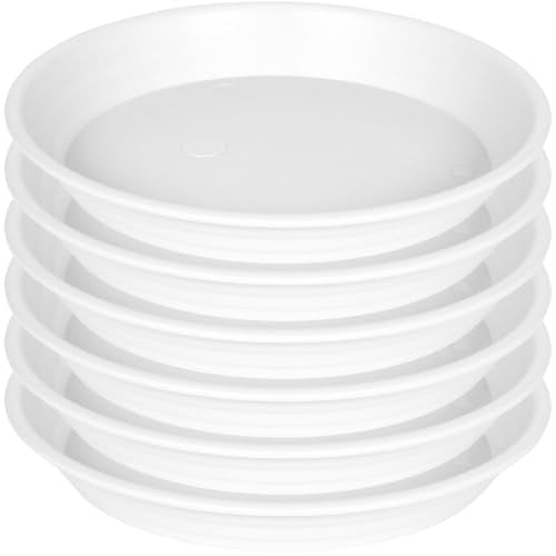 Plant Saucer Pot Tray 6 inch (6" - 6 Pack / White)