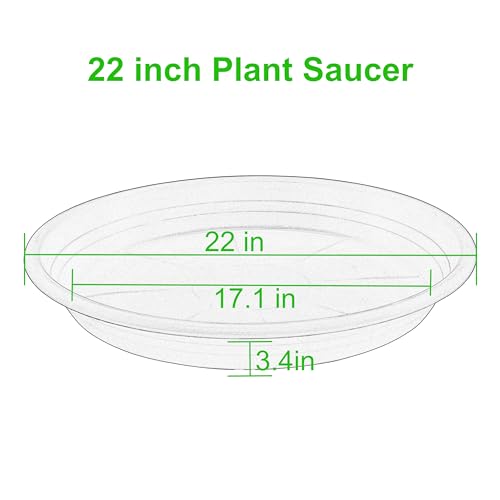 2 Pack of 22 inch Plant Saucer (22" (2 pack) / Gray)