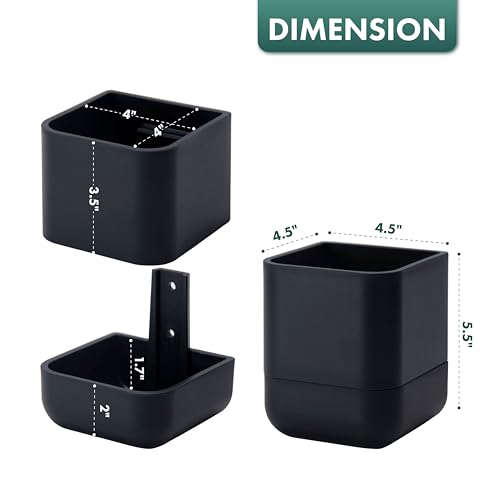 4.5 Inch Wall Mounted Self (4.5" (1 Pack) / Black)