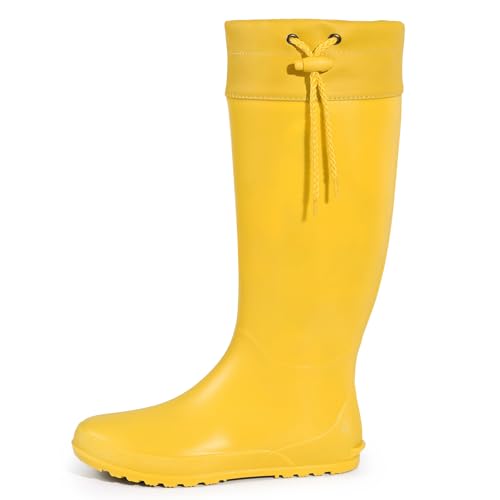 Women's Packable Tall Rain Boots Ultra Lightweight Garden Boots
