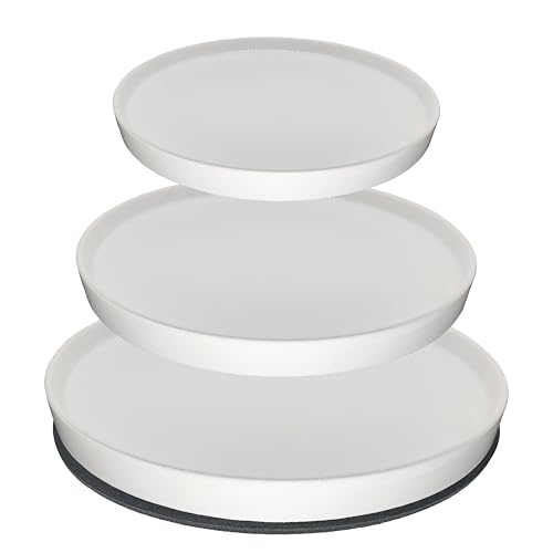 Ceramic Plant Saucer Pot Tray 6、8、10 Inch White (6+8+10in 3pack / White)