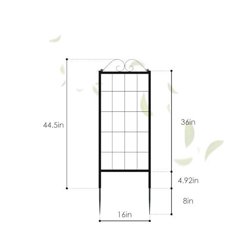 Metal Garden Trellises … (16" x 52.5"H A-Frame 2 Pack)