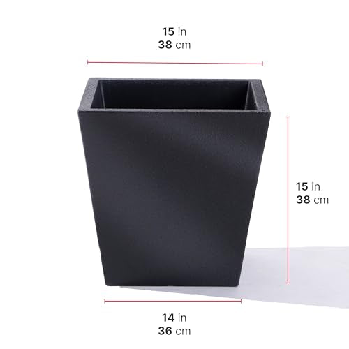 Tremont Short Square Planter 2 (Onyx Black / 2-Pack / Short)