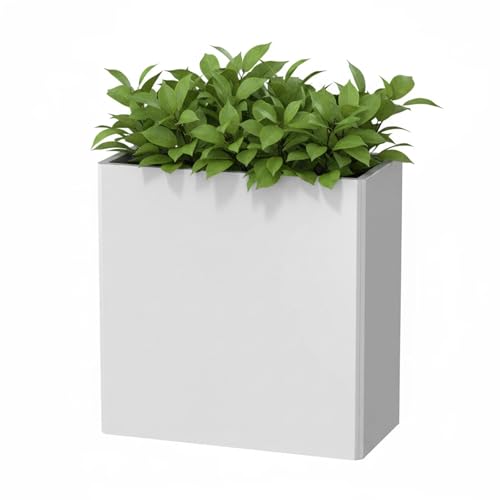 Tall Planter 24X12X24inch Planter Box with Removable Insert Shelf (Pb24x12x24 White)