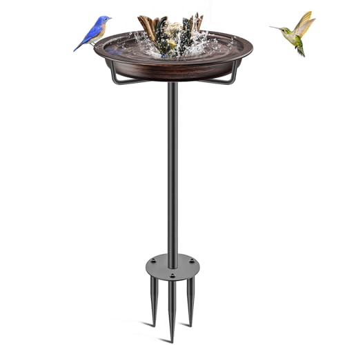 Bird Baths for Outdoors (Retro Brown)
