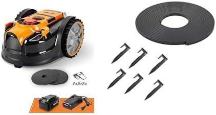 LawnMaster OcuMow™ VBRM601YCM MAX Perimeter Wire Free Robot Lawn Mower Cuts Small Lawns 2000-3500 Square Feet with Optical Navigation, Obstacle Avoidance, Low Noise and No Go Function