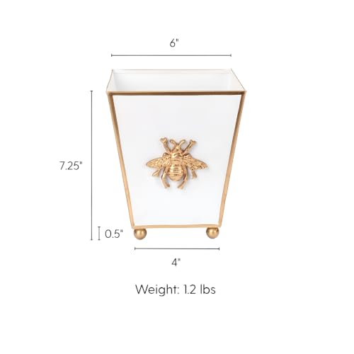 Flower Pots Indoor (White Gold Bee / Square)